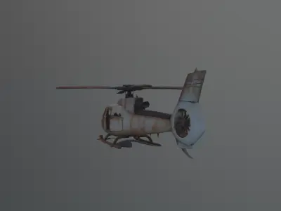 helicopter wreck 3D model