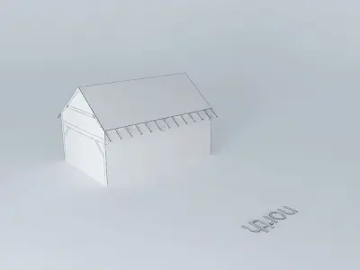 16x24 wooden shed Free 3D model