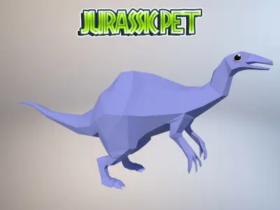 Deinocheirus mirificus Low-poly 3D model