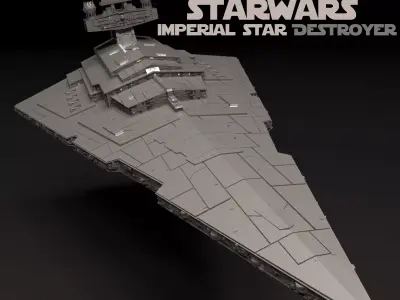 Star Wars Imperial Star Destroyer 3D Print Model Stl  3D print model