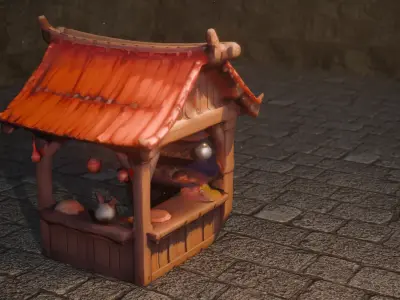 Vendor Stall 3D model