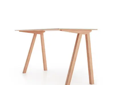Copenhague chair and desk by Ronan Erwan Bouroullec Free 3D model