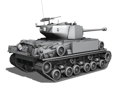 M4A3E8 HVSS Sherman - Uparmored  3D model