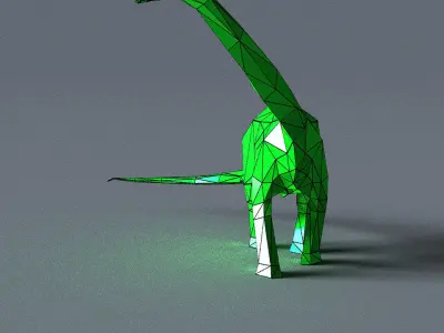 low-poly 3D printer model barosaur Low-poly 3D model 3D model