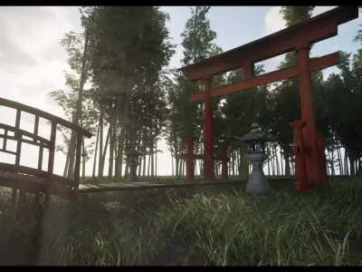 Bamboo Low-poly 3D model