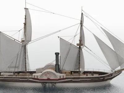 Pervaz-i Bahri Low-poly 3D model