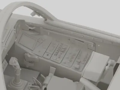 SU-57 Cockpit  Low-poly 3D model