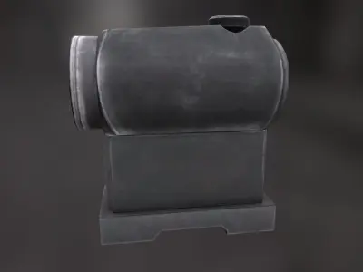 Rifle Scope Micro T-1 Low-poly 3D model