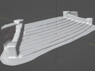 Steps - low-poly Photo-Scan Low-poly 3D model