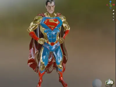35 United States of America - Superman Man 3D model