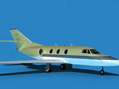 Dassault Falcon 10 V04 3D model
