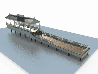 Building water walkways in the steam age 3D model
