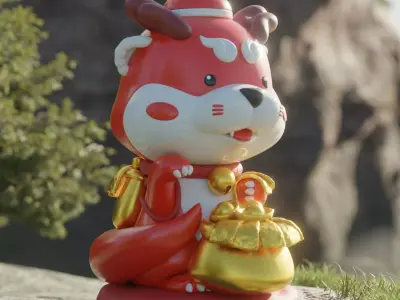 The Lucky Otter 3D Model 3D model