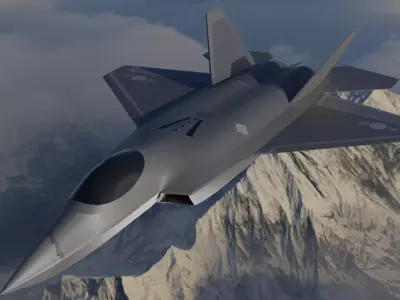 KAI KF-21 BORAMAE 5TH GEN FIGHTER JET Low-poly 3D model