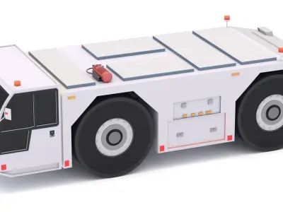 Aircraft Towing Tractor Low-poly 3D model