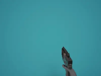 Sci-Fi Tactical Pistol FPS Low-poly 3D model