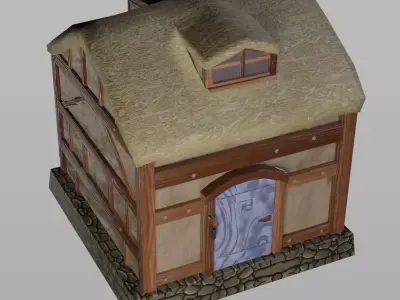 Farm Building Medium Poly 3D model