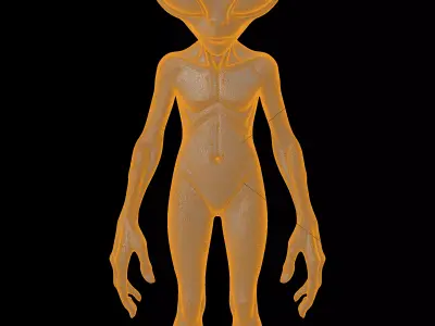 Standing Alien 3D Print Model 3D print model