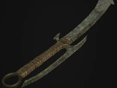 Orc Sword Low-poly 3D model