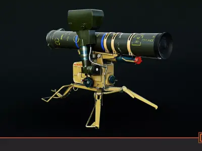 ATGM-MILAN Low-poly 3D model