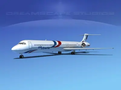 McDonnell Douglas MD80 Air Liberte 3D model