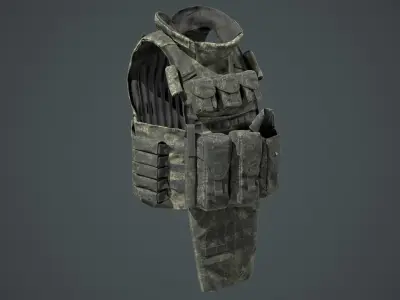 Russian 6B45 Ratnik Plate Carrier Vest Low-poly 3D model