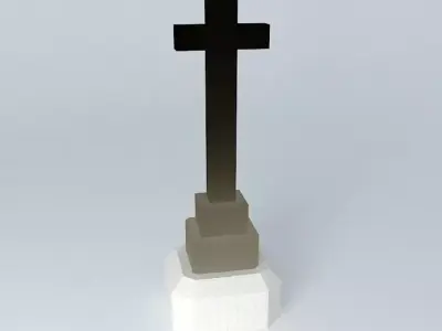 Cross the fallen Caceres Free 3D model
