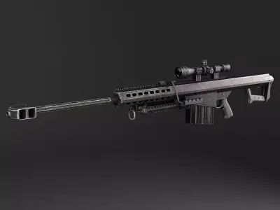 Barrett M82A1 sniper rifle 3D model