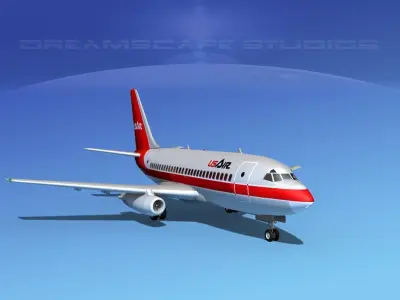 Boeing 737-100 US Air 3D model