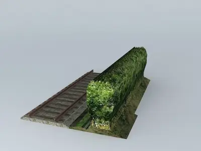 Eco Rail Hedge Dummy Old Steam Days Free 3D model