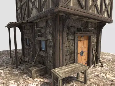 medieval city house 3D model