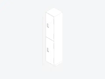 Locker - Resin - Locka - Classic Extra - Double Tier Low-poly 3D model