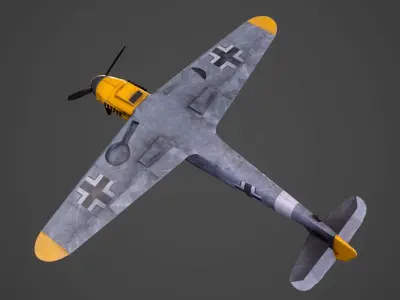 Messerschmitt  BF-109 Low-poly 3D model