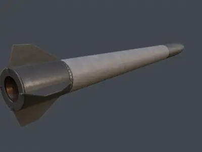 GMRLS-ER missile Low-poly 3D model