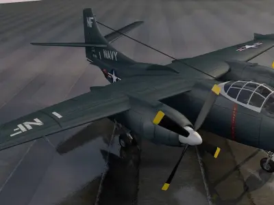 North American AJ-1 Savage 3D model