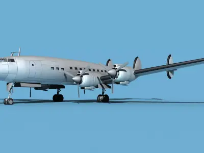 Lockheed L1649 Star Liner Bare Metal 3D model