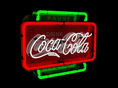 Coca-Cola Neonsign 3D model