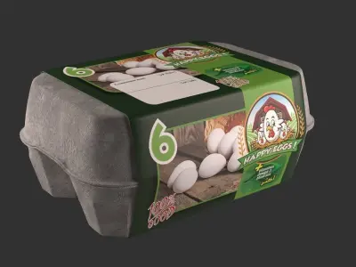 Eggs 6 Pack 3D model