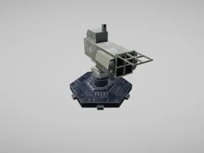 Modern Unmanned Turrets Low-poly 3D model