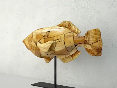 Driftwood Mosaic Fish by Palecek 3D model