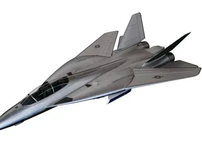 F-28 Tomcat US Fighter Jet Low-poly 3D model
