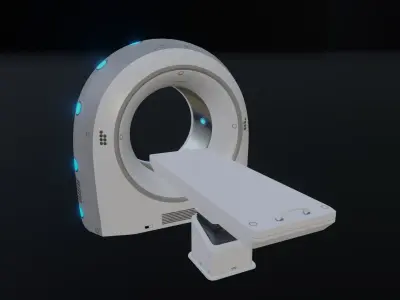 CT Scanner Low-poly 3D model
