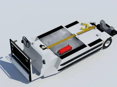 Pushback Lektro 8750 tractor Low Poly  Low-poly 3D model