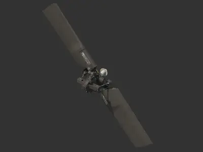 Tail Rotor T 129 Atak Helicopter 3D model 3D model