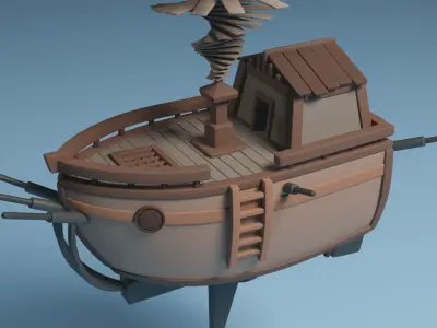 Stylized Boat 3D model