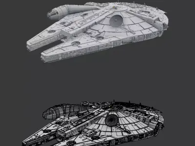 Millennium Falcon-star wars Free 3D model