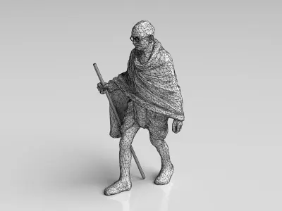 Mahatma Gandhi - Statue 3D model