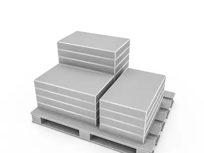 3D Warehouse Box Model 5 Low-poly 3D model