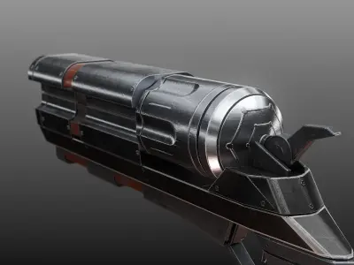 Revolver PBR Low Poly gun Low-poly 3D model