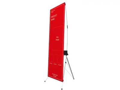 Xbanner retractable banner stand 3D model